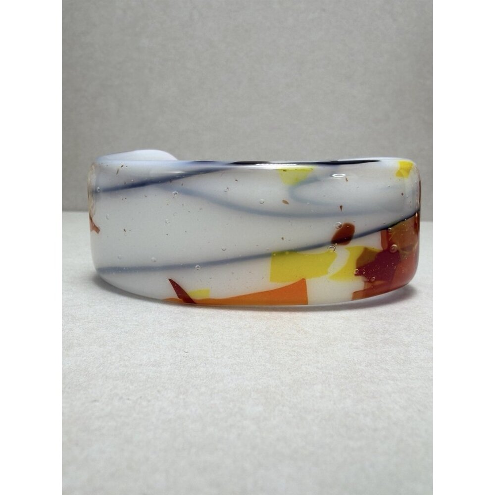 Murano Art Glass Ring Sz 6.5 Bold Chunky Italian Glass Statement Design